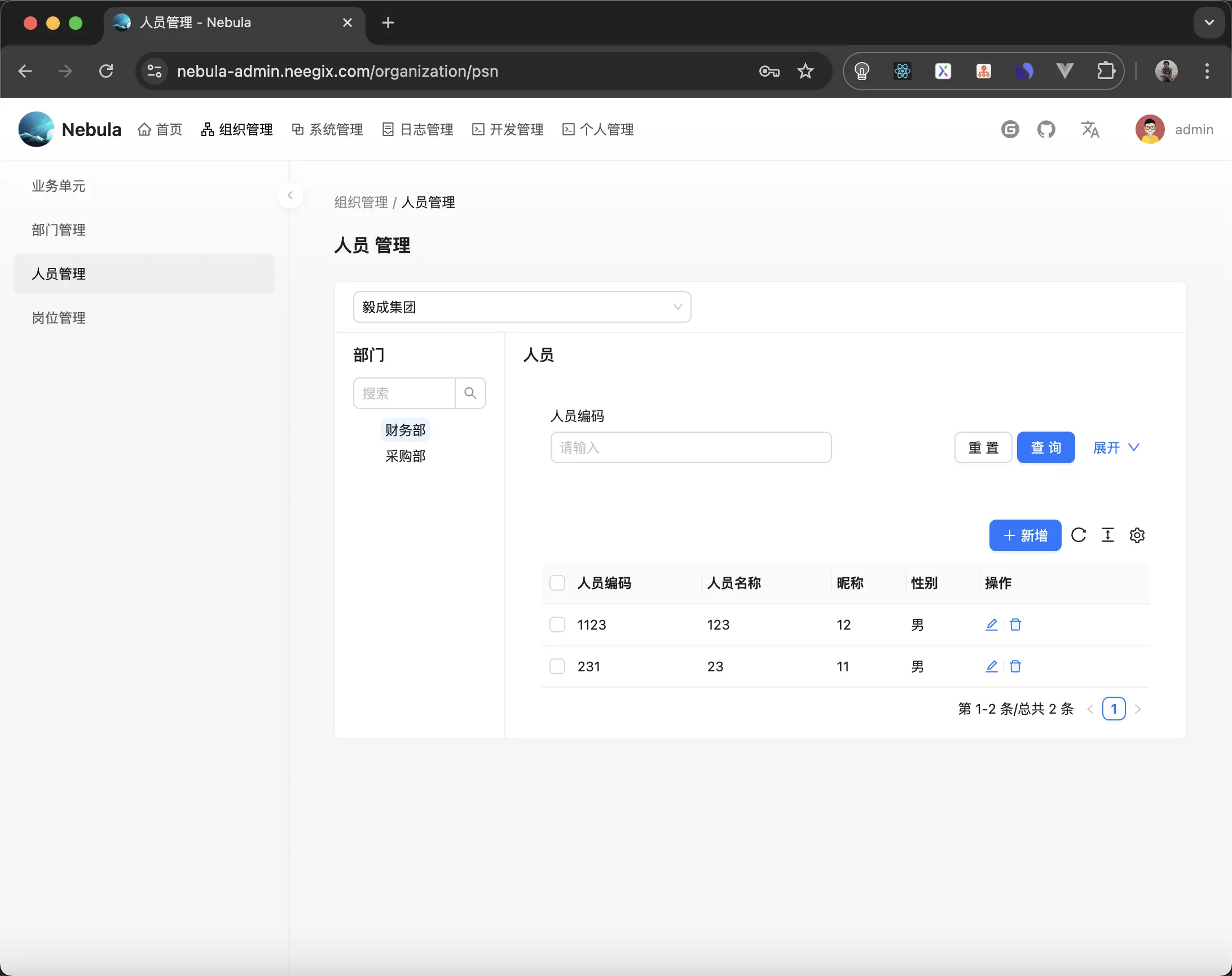 人员管理